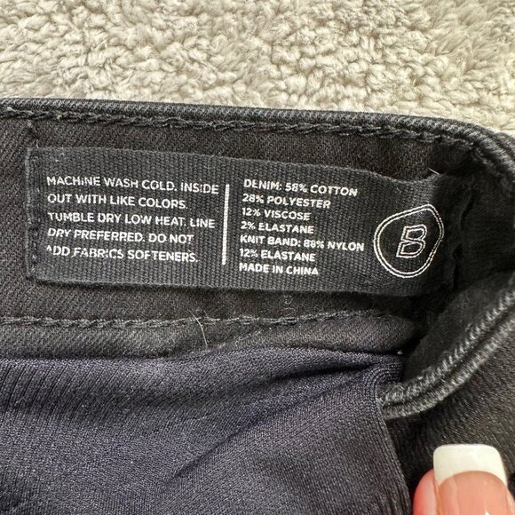 Blanqi Women's Tummy Support Distressed Fray Hem Maternity Jeans Size 2 Black - Picture 9 of 10